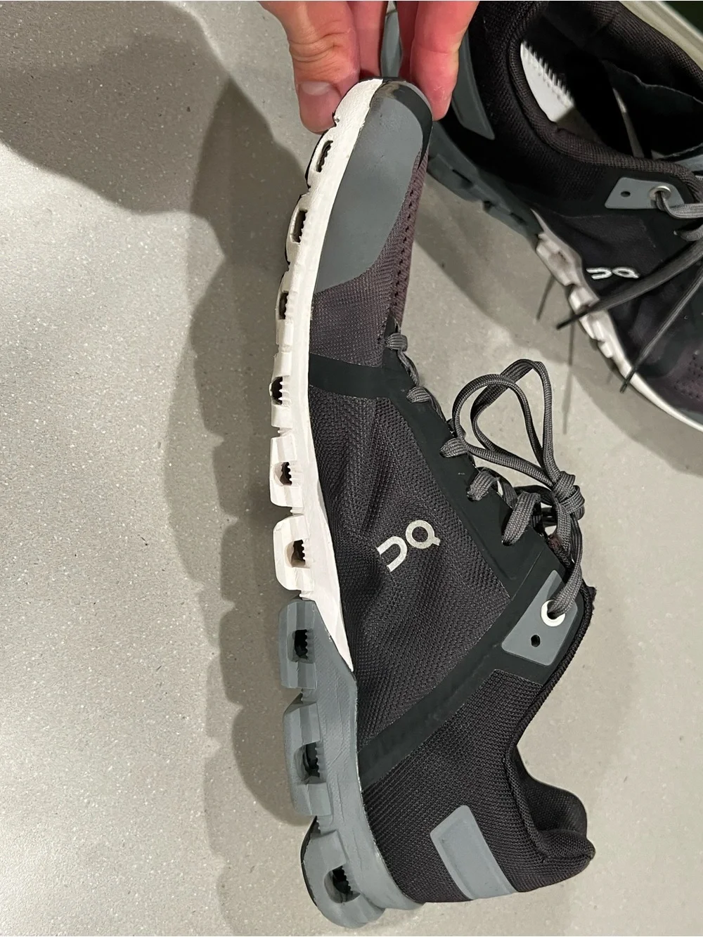 On Running Men’s Athletic Sneakers in Dark Gray and Black